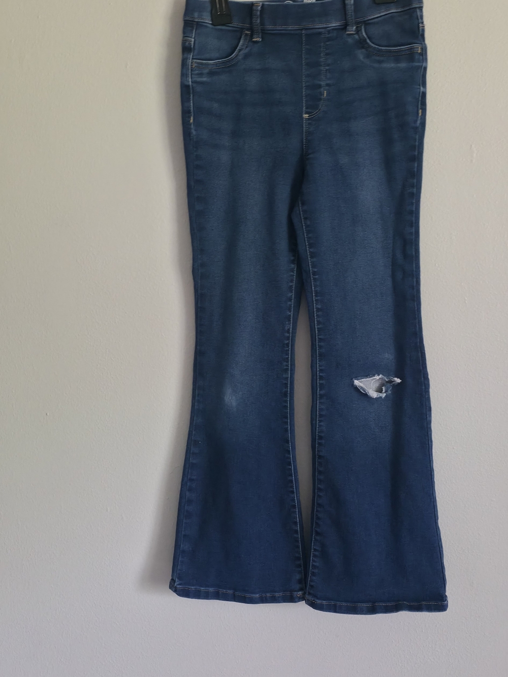 Wonder Nation Dark Blue Flare Jeans with Knee Rip